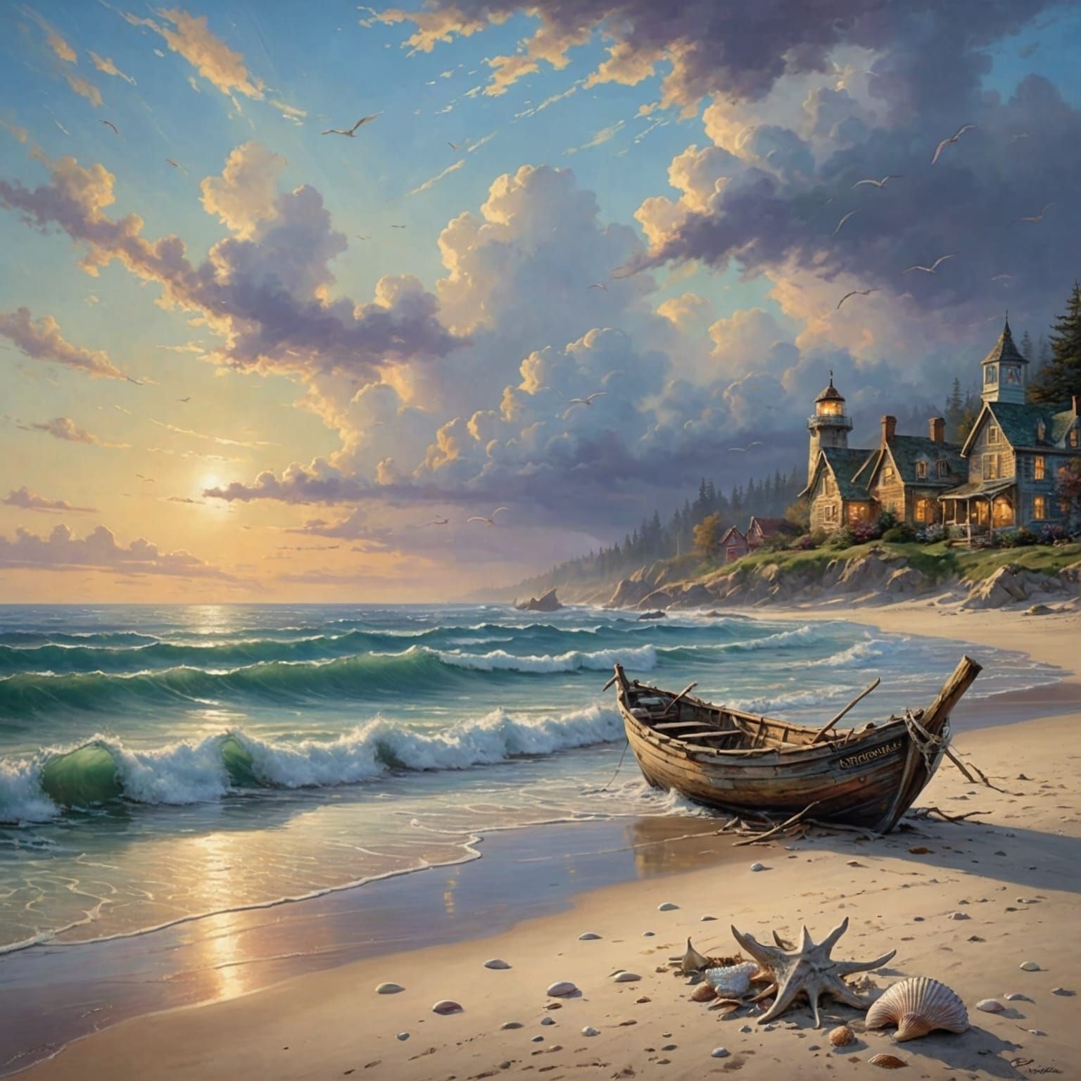 Beach After Storm: Ethereal Fantasy Scene