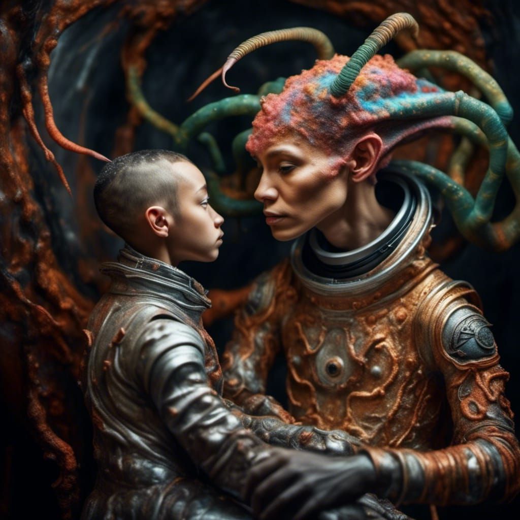 Photorealistic Couple Portrait in Extreme Detail