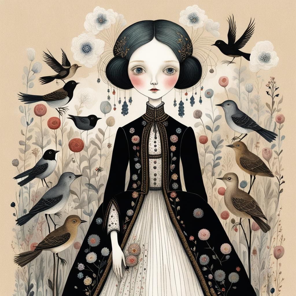 La demoiselle aux oiseaux - 2