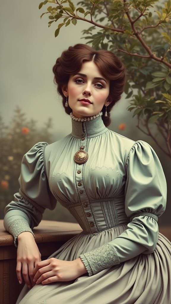 Ethereal Victorian Beauty in a Dreamy Garden