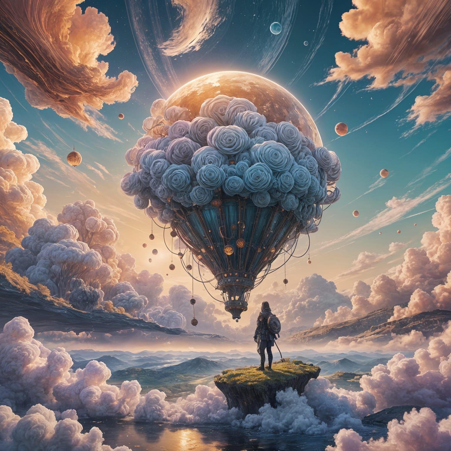 Smooth Shapes Create Depth in Detailed Digital Art