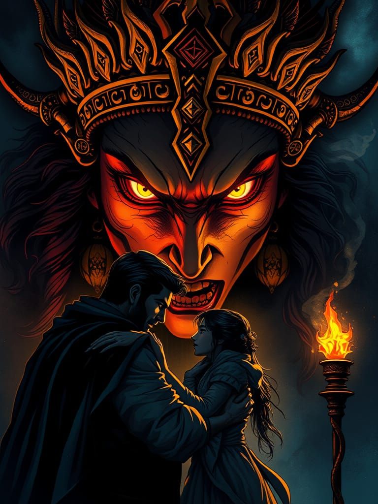 Epic Fantasy Goddess in Graphic Novel Style