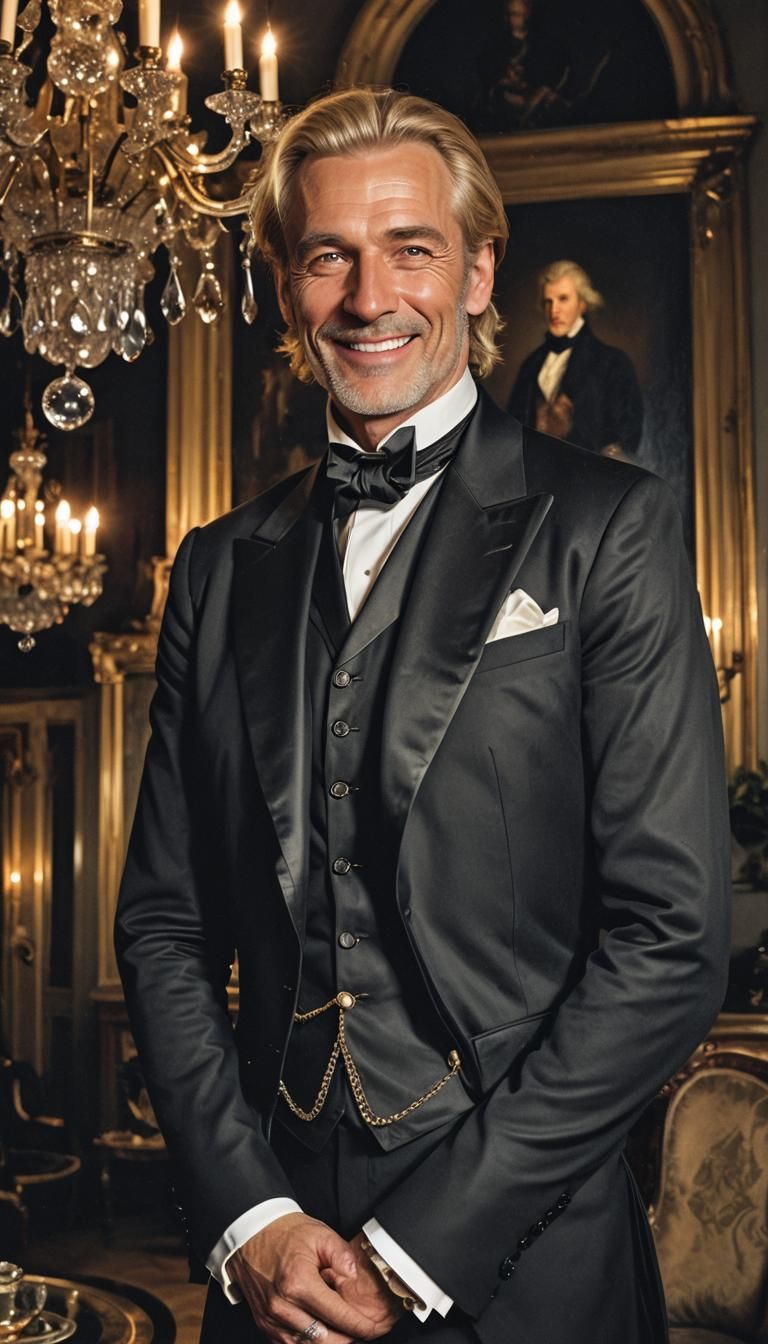 Victorian Gentleman Portrait in Holbein Style