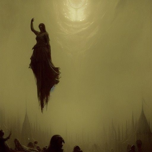 Victorian Horror Scene in Gustave Doré Style