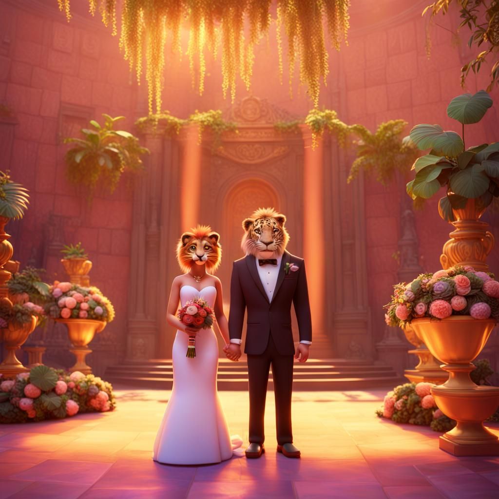 Alex and Gia's Wedding in New York, Pixar Style