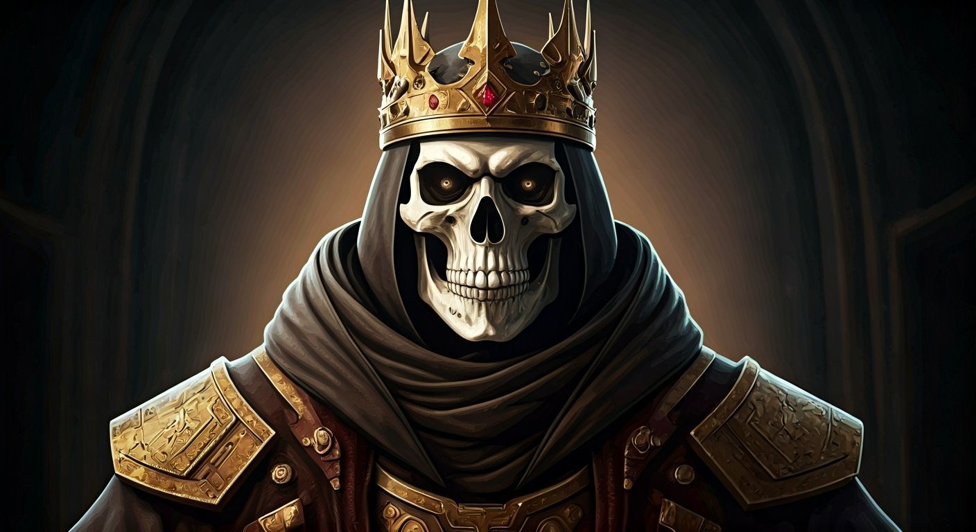 Cyberpunk Skeleton King Masterpiece in 2.5D Cel Shading