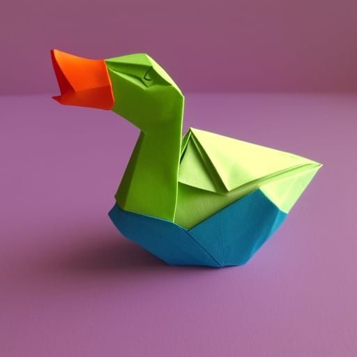 Origami duck