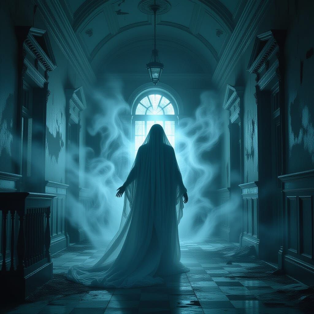 Ghostly Apparition in Victorian Asylum, Michelangelo Style