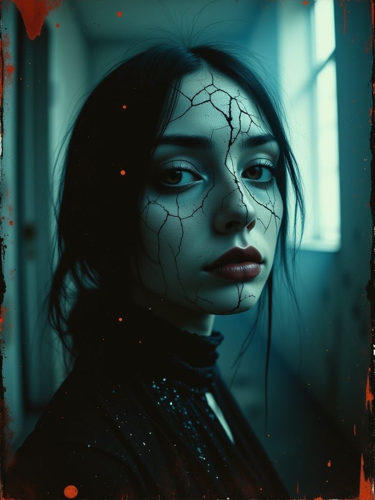 Surreal Gothic Beauty in Pastel Hues