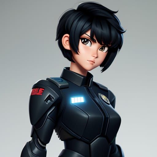 Anime scifi police officer...