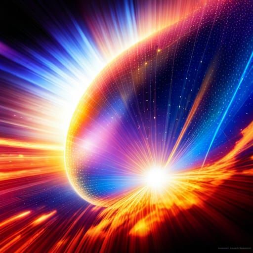 God Creates Light in Sci-Fi Cosmos