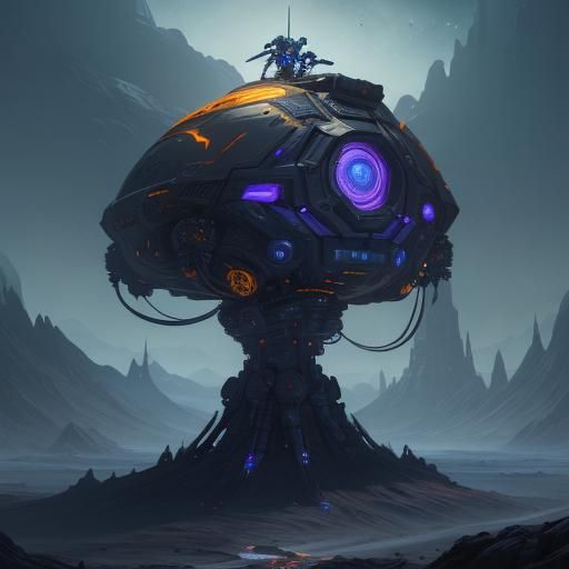 Robot Skeleton in Space: Detailed Matte Painting