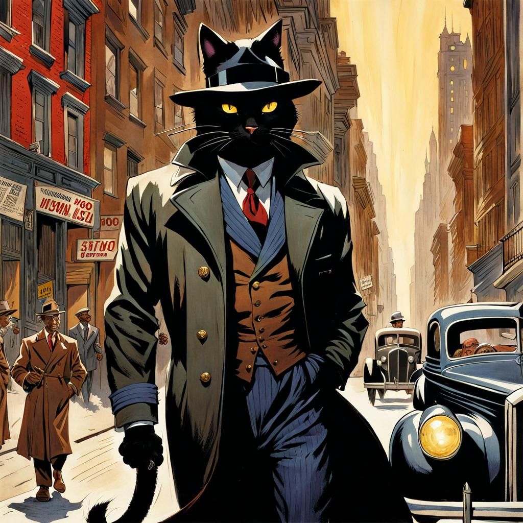 Black Cat Detective in 1940s New York