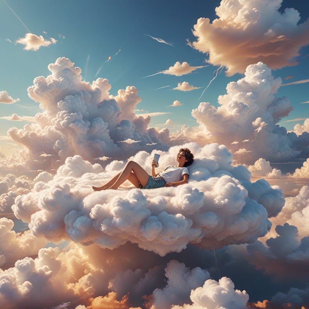 Whimsical Retro-Futuristic Dreamer Soaks Up Lazy Summer Vibe