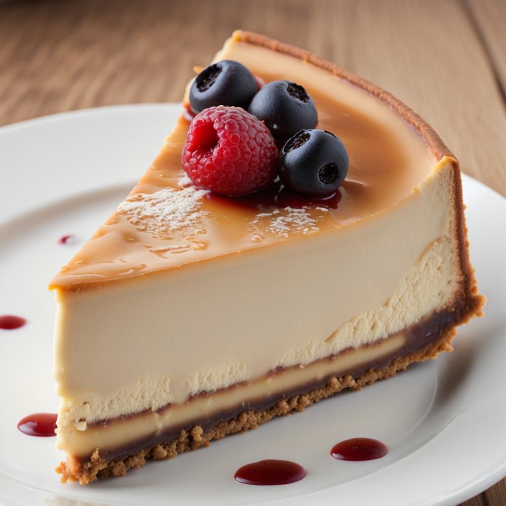 Delicious Cheesecake Generated by AI