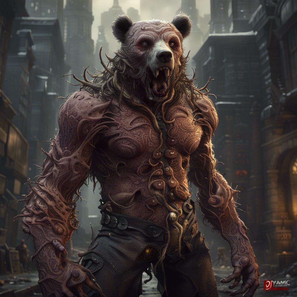 Zombie Bear: Dark Fantasy Concept Art