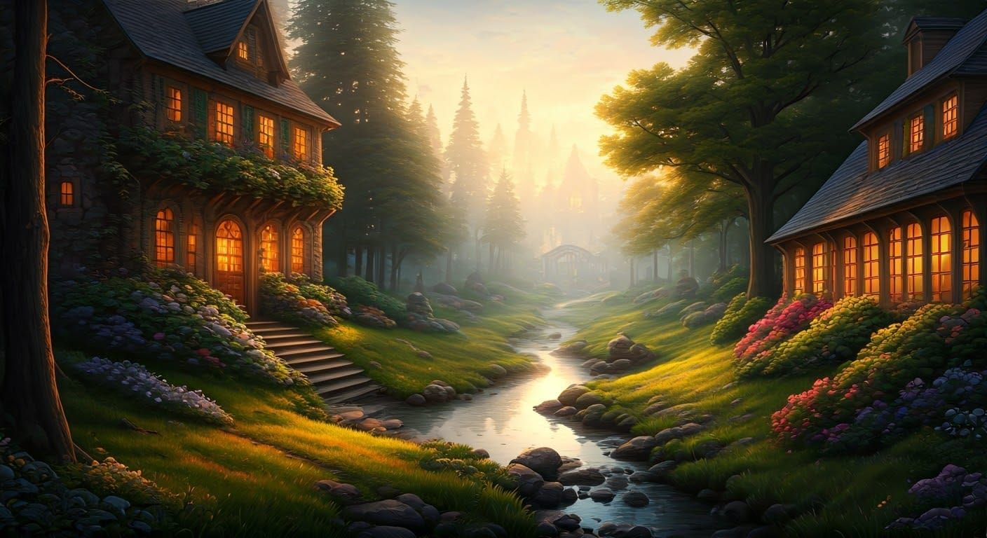 Ethereal Portrait During Golden Hour in Fantasy Style