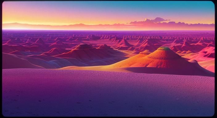 Hyperrealistic Liminal Town at the Edge of Forever