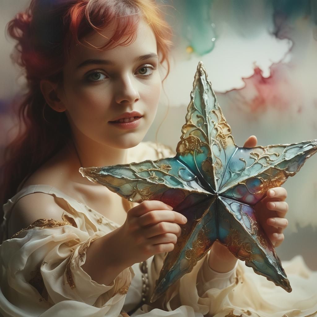 Magical Arabesque Alcohol Ink Art in Triadic Colors