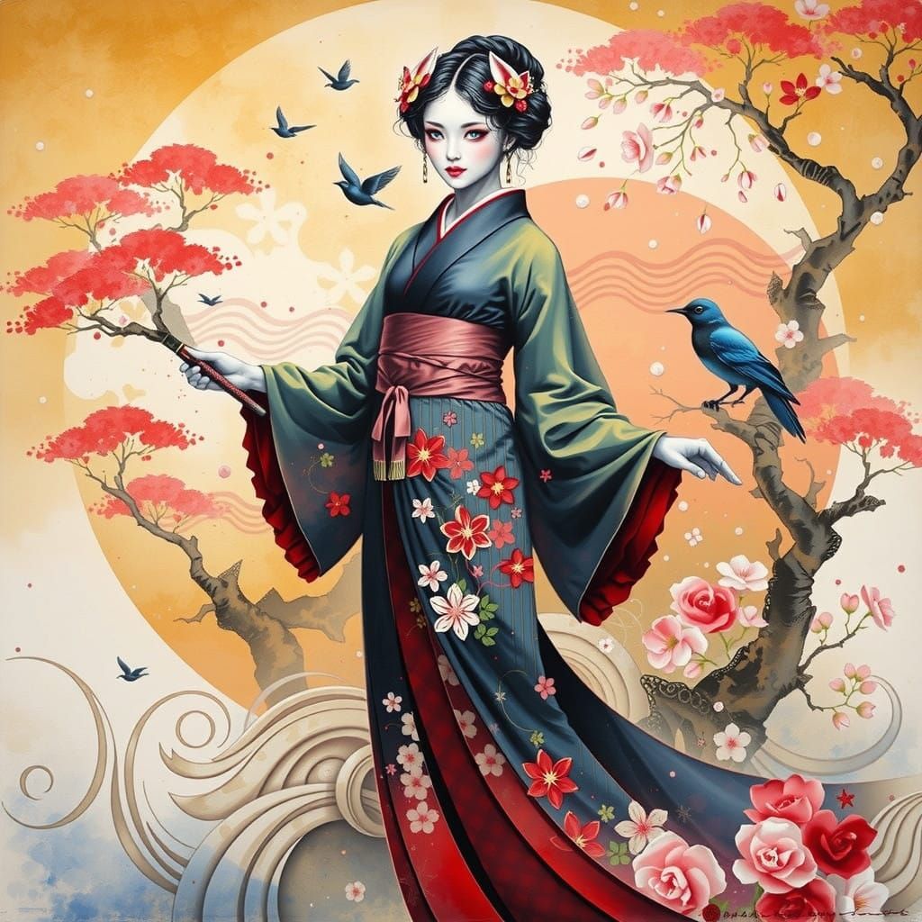 Ethereal Geisha Fox Empress