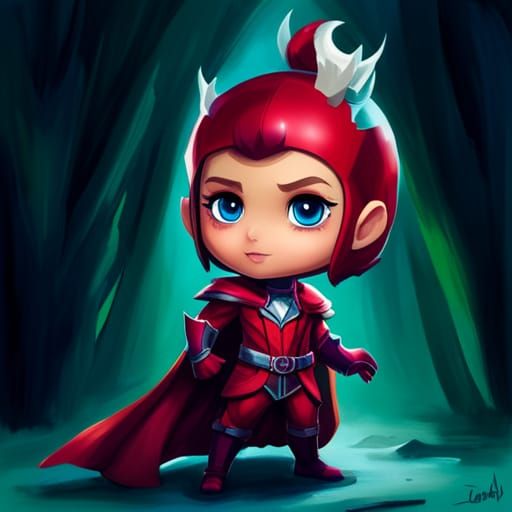 Adorable Chibi Magneto in Polychromatic Splash Art