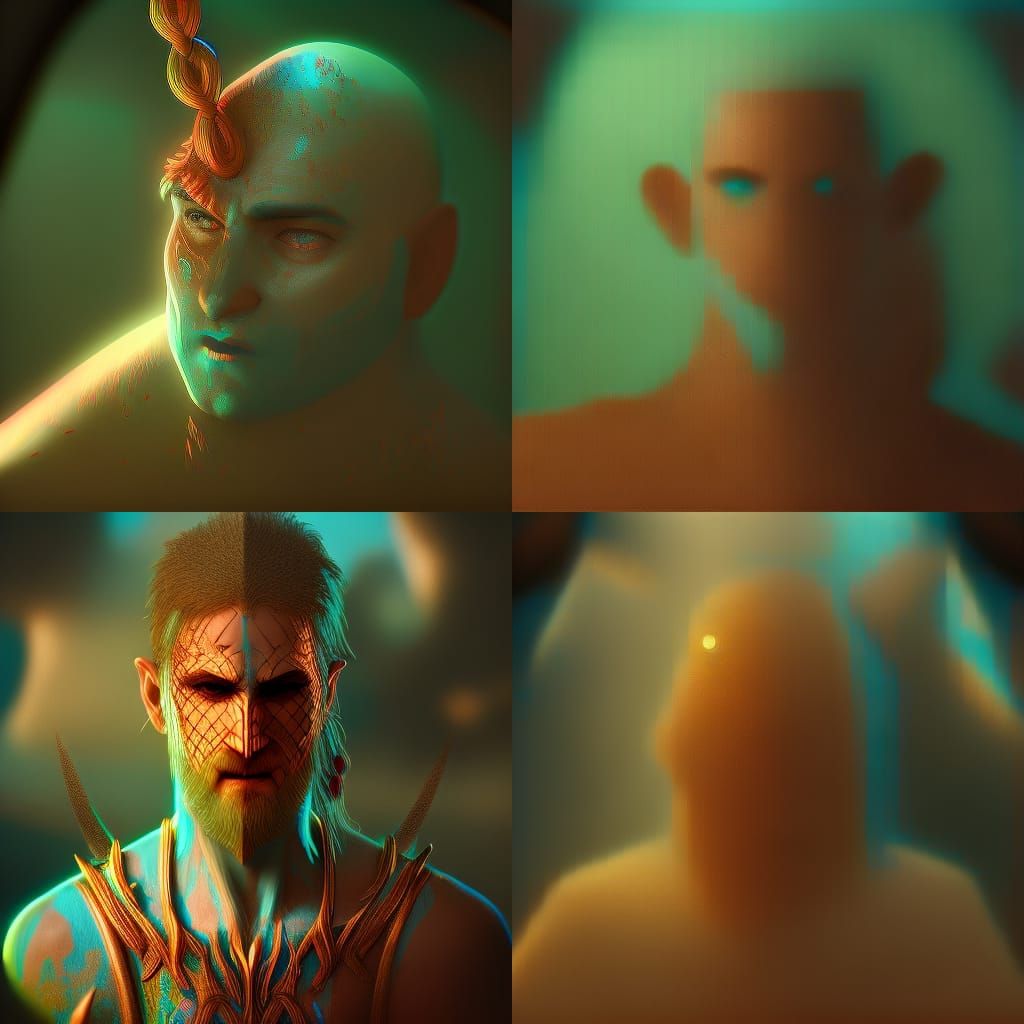 Father Time Portrait in Detailed Digital Art Style