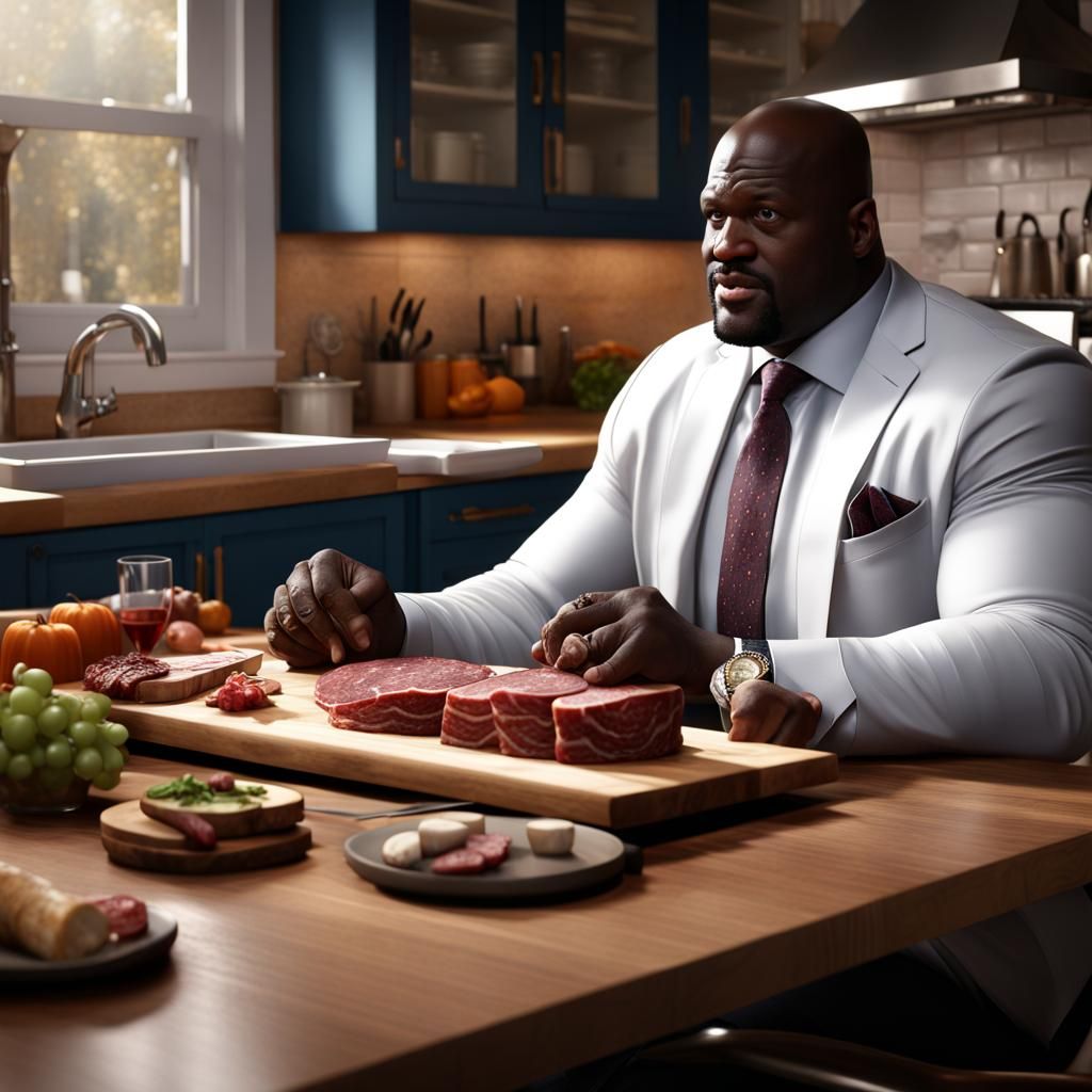 Shaquille O'Neal's Charcuterie Board: Matte Painting