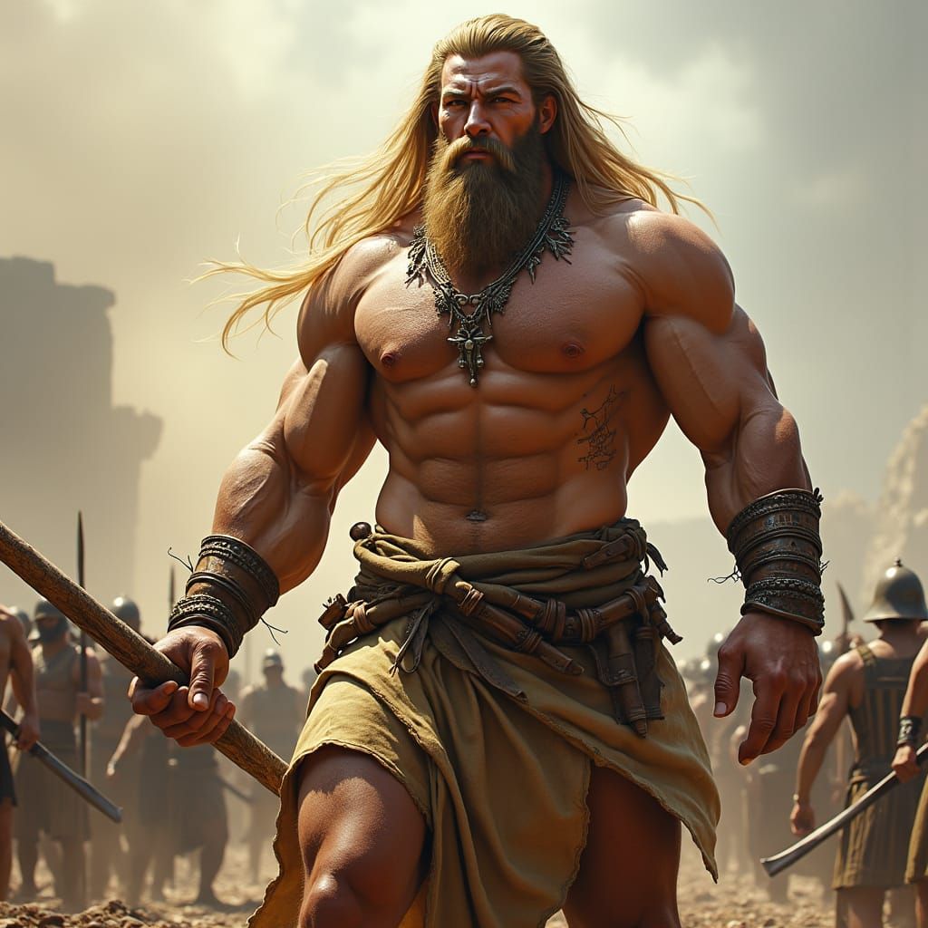 Israeli Warrior in Dark Fantasy Style