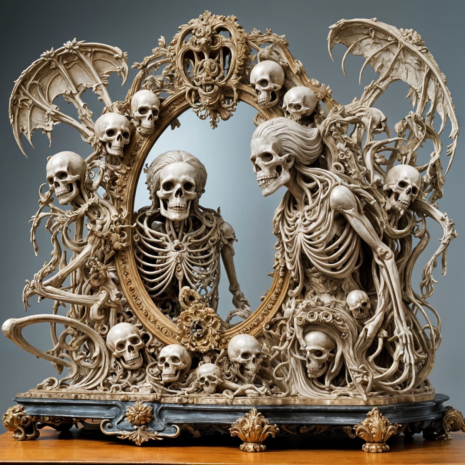 Memento Mori Vanity in Baroque Style