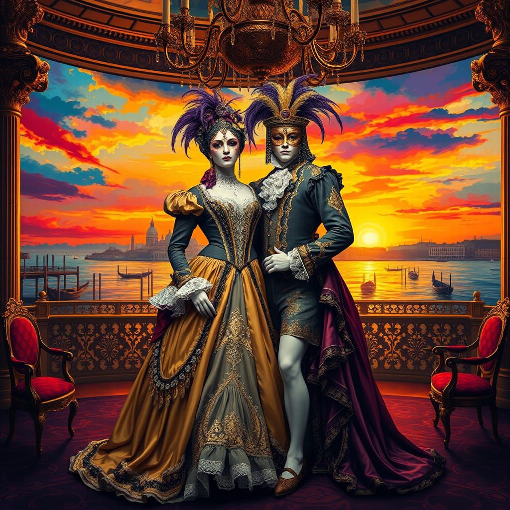 Pop up Art:  Venetian Masquerade