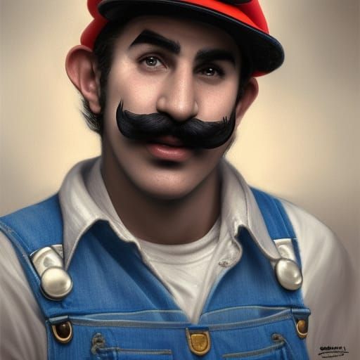 Realistic Super Mario Brothers Portrait