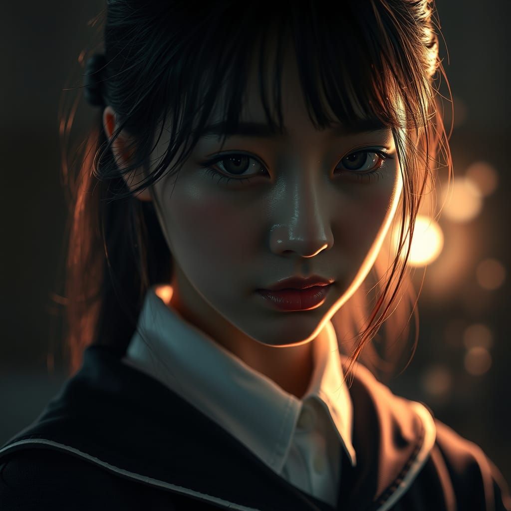Mournful Hogwarts Student in Fantasy Concept Art