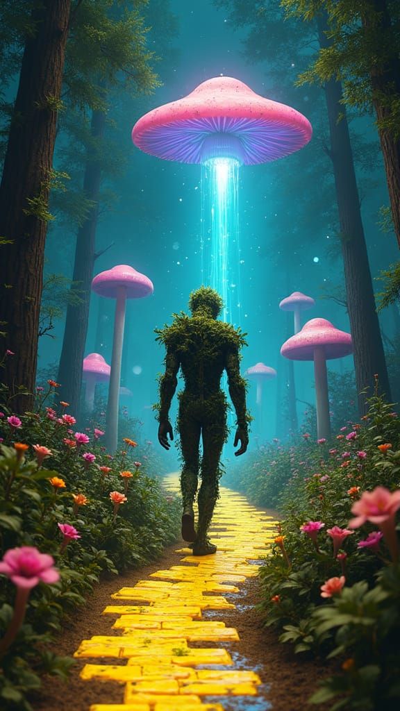 Surreal Hybrid Emerges from Vines on Yellow Brick Road to a ...