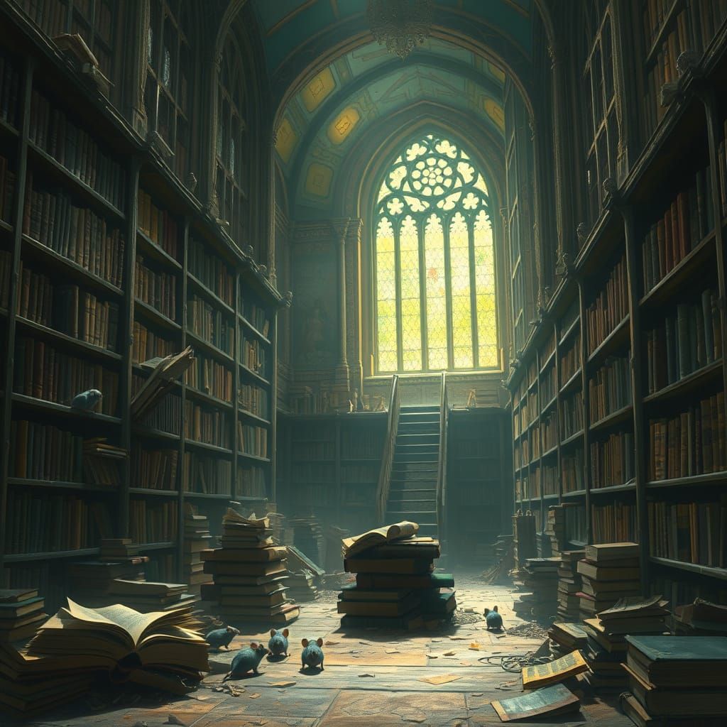 Mystical Library of Forgotten Tomes