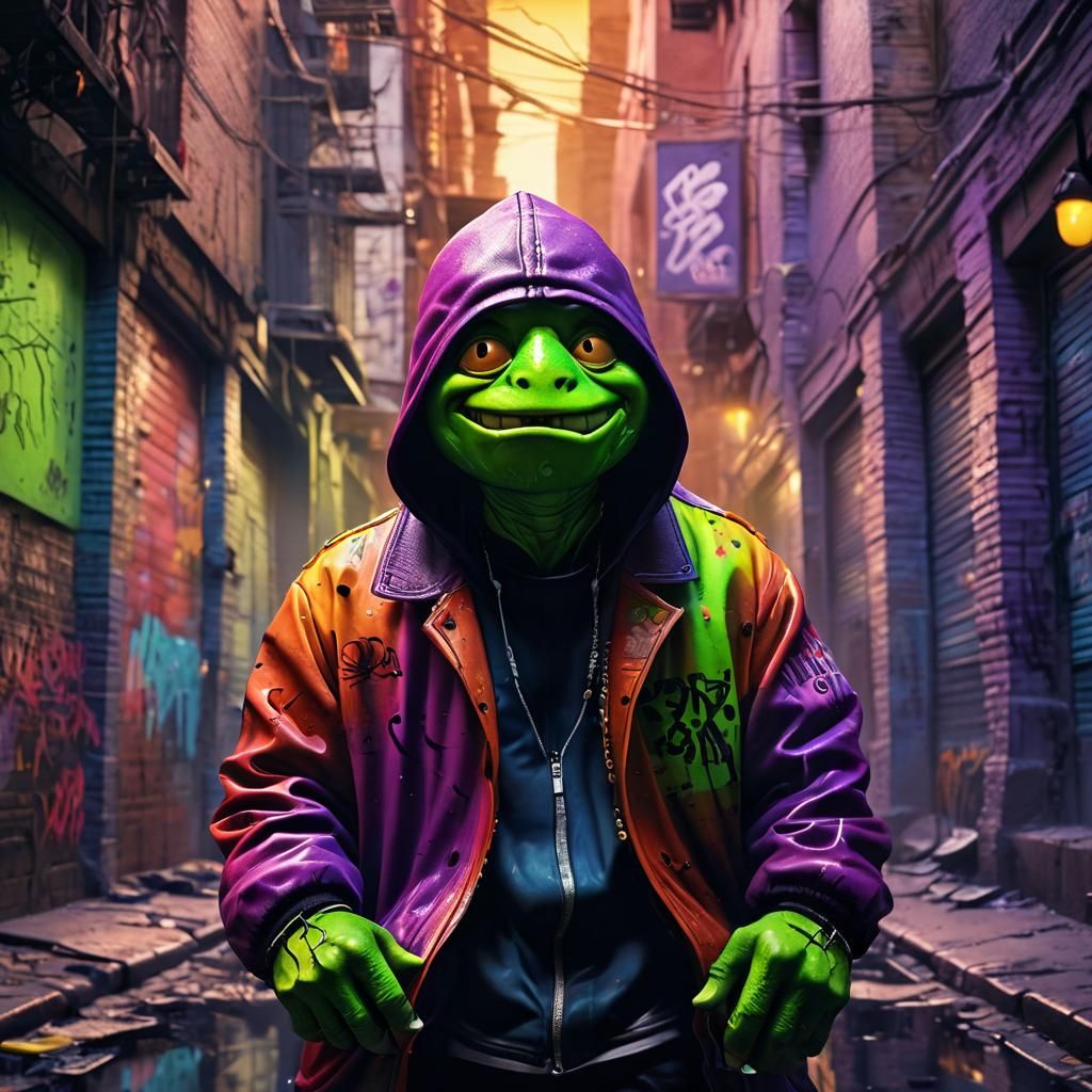 Lime Candyman in Detailed Matte Painting Style