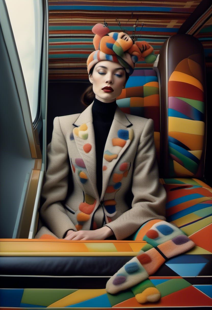 Happy People on Jet in New City: Hyperrealistic CG Art