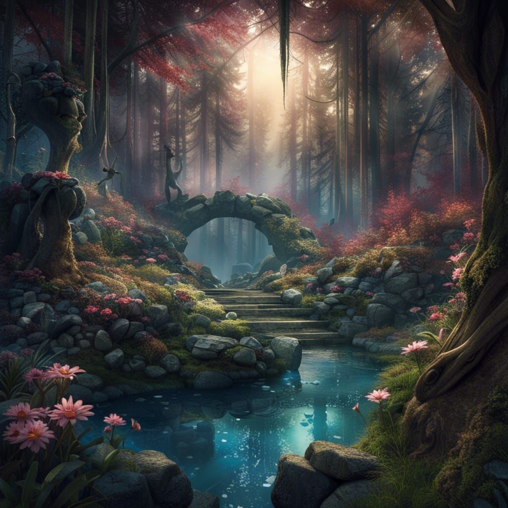 Enchanting English Village Scene with Fireworks