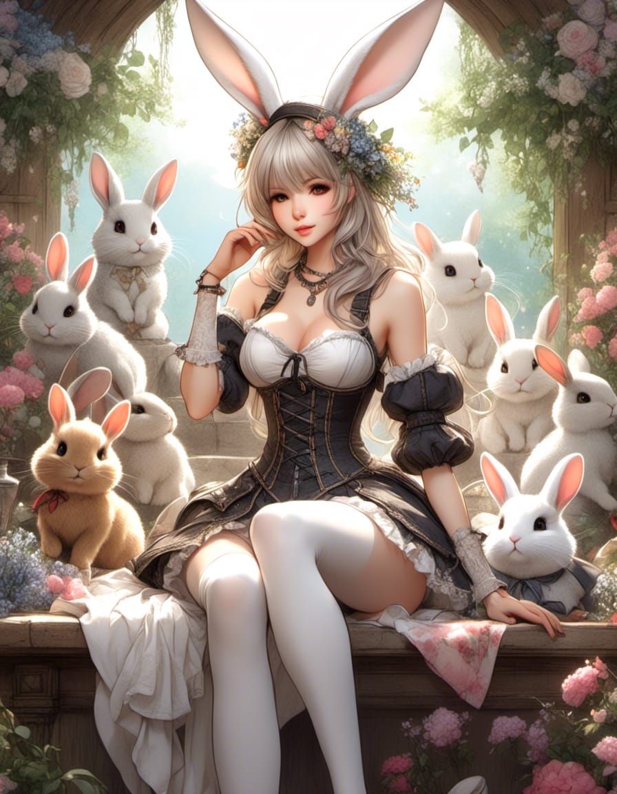 FFXIV Viera Bunny Girl Color Sketch