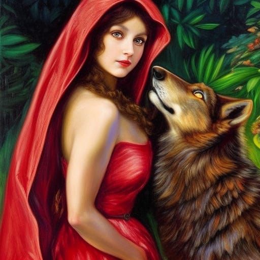 Little Red Riding Hood Meets a Wolf