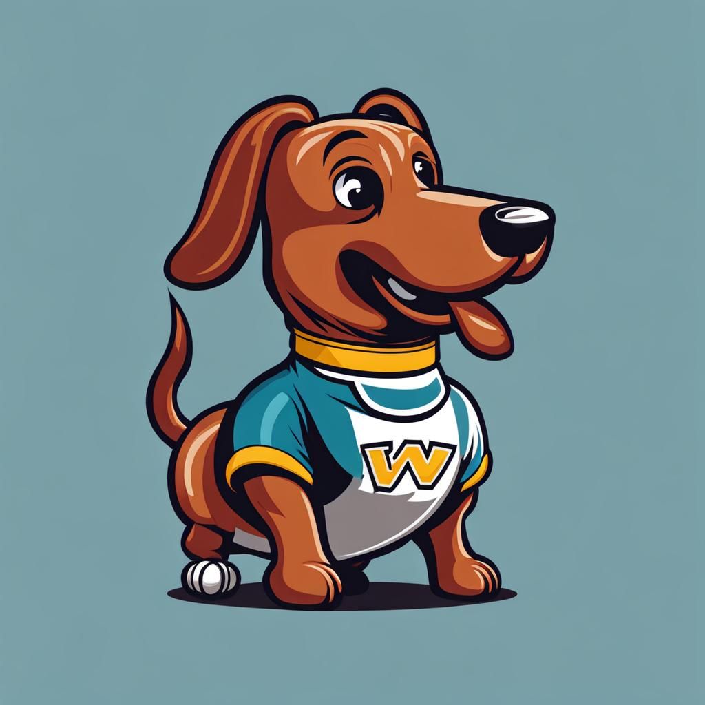 Fierce Dachshund Mascot Illustration