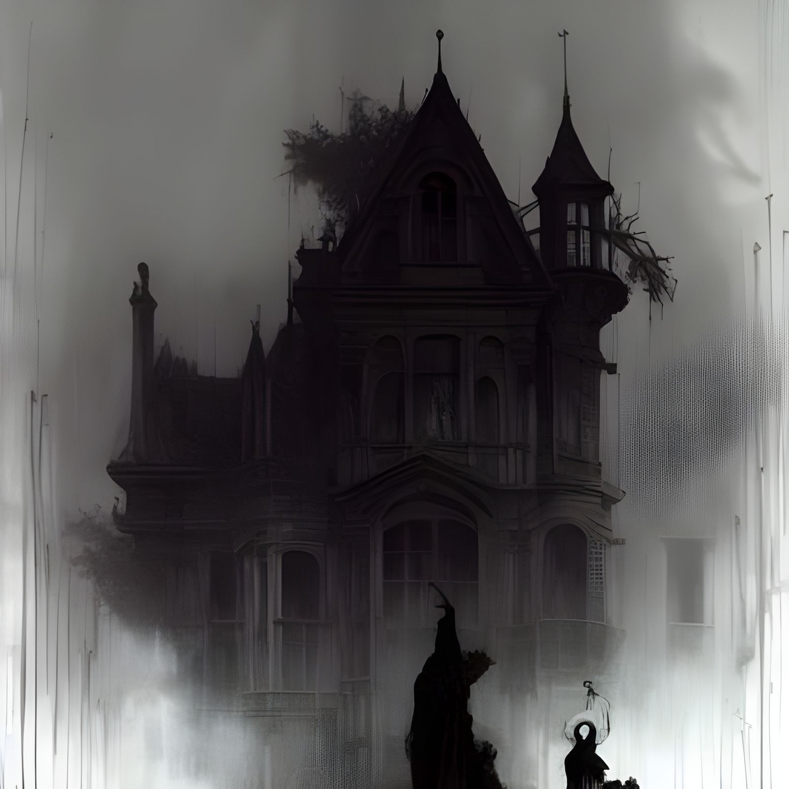 Eerie Haunted House in Gothic Horror Style