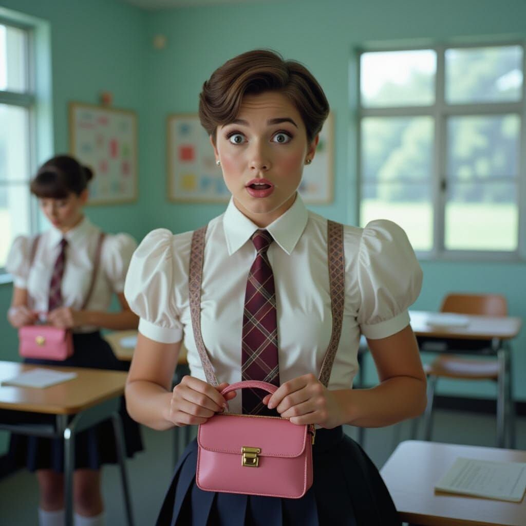 Young Man's Surprising Discovery: Cinematic Classroom Scene