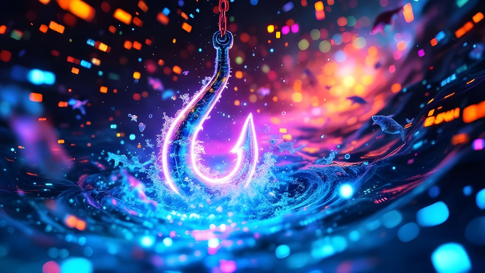 Data Fishing: A Metaphorical Light Hook Scene