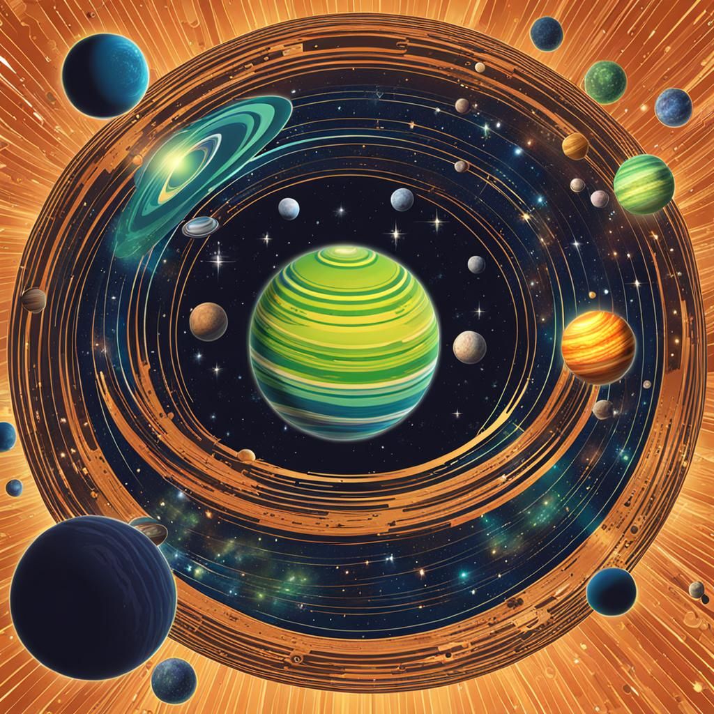 Colorful Alien Planets in a Bright Galaxy