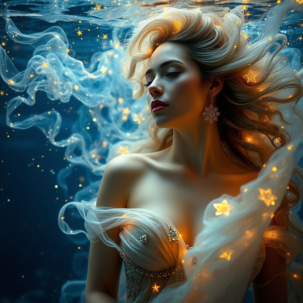 Glowing Goddess of the Cosmic Sea