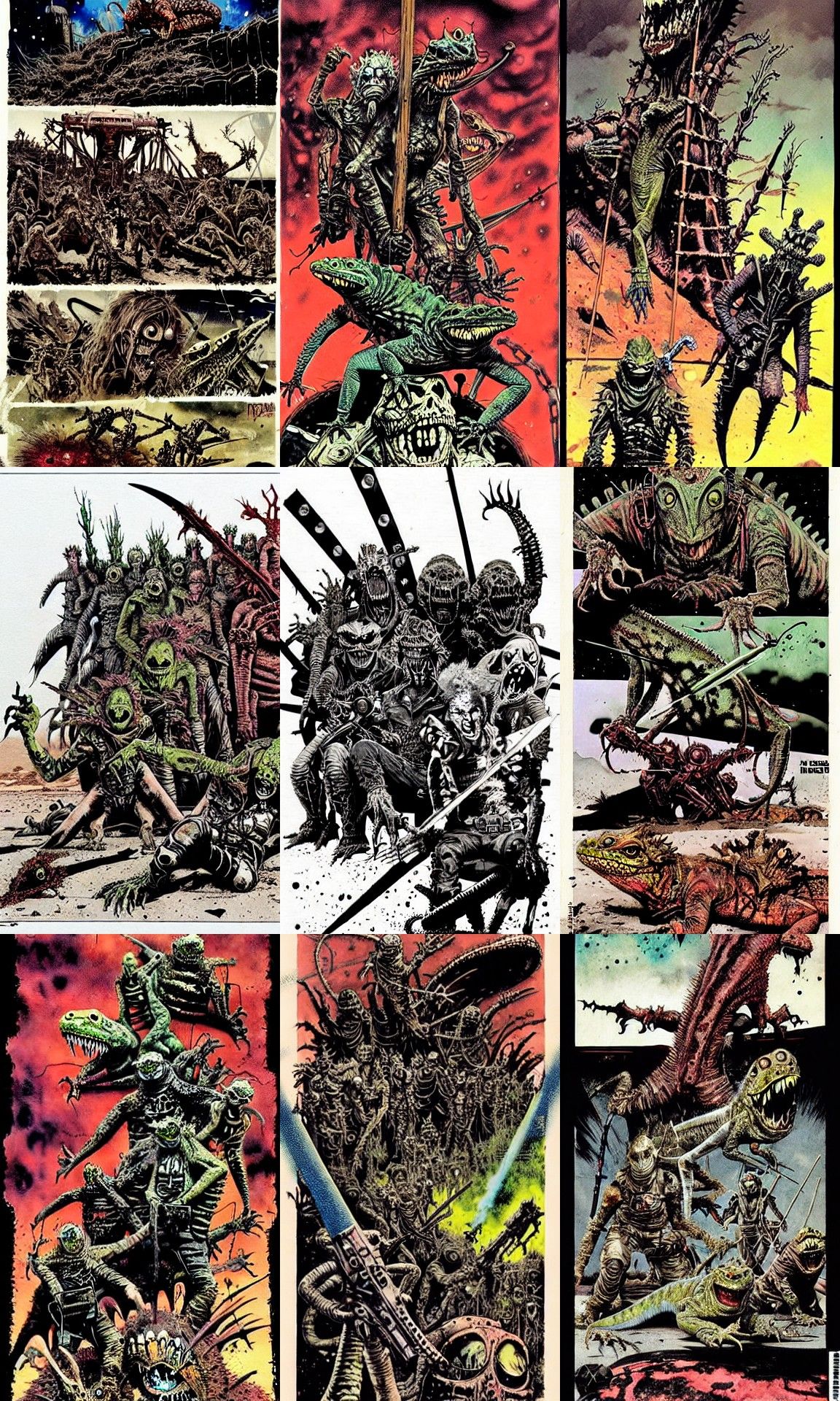 Lizard Warriors in Post-Apocalyptic Circus