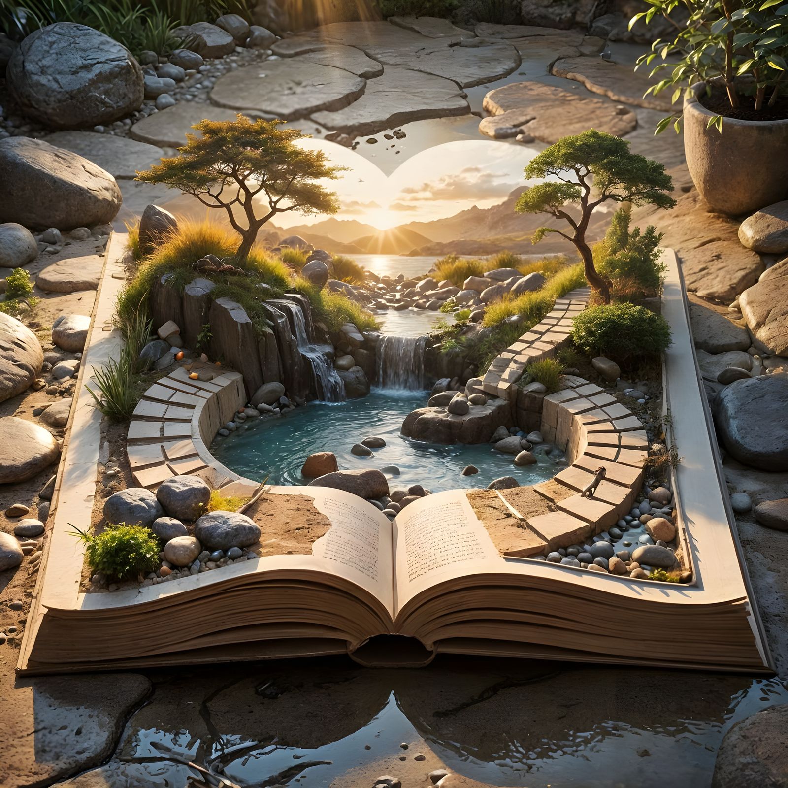 Earthly Oasis in a Zen Garden