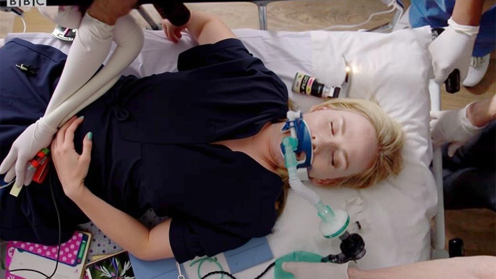 Jac Naylor in Hospital Operating Theatre