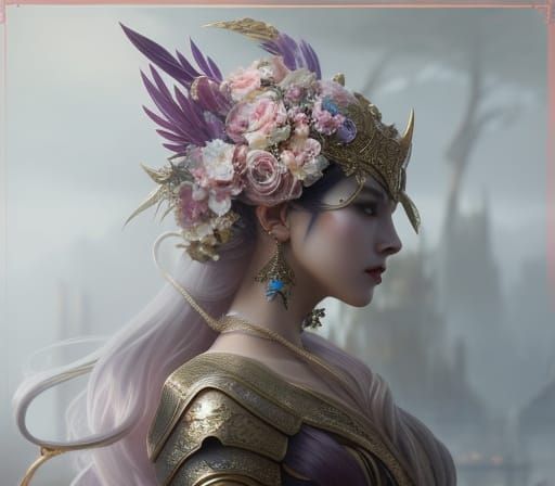 Beautiful Woman in Kimono: Digital Art