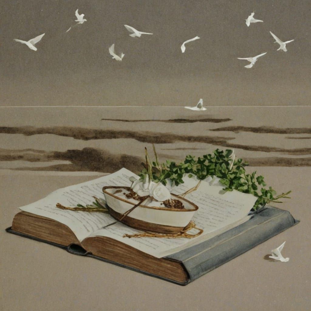 Peaceful Doves in Flight